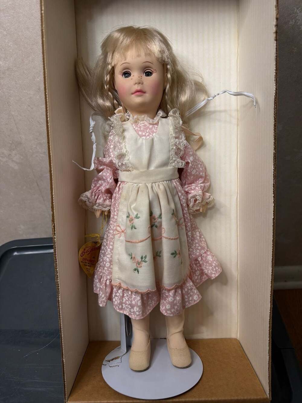 Effanbee Elizabeth Blonde Doll 3511 Pink Floral Dress Vintage
